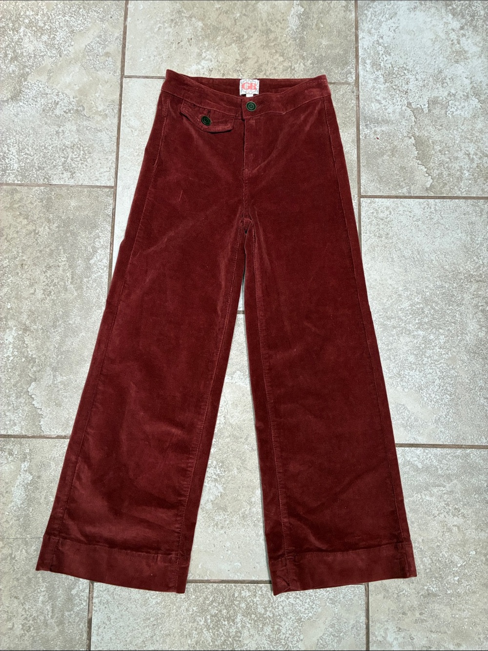 Gianni Bini Boot Cut Corduroy Pants in Deep Wine